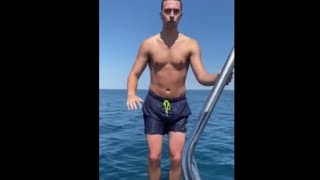 Guy Slips Off A Boat When He Attempts To Do A Backflip