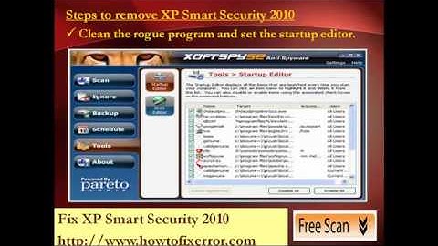 Remove XP Smart Security 2010