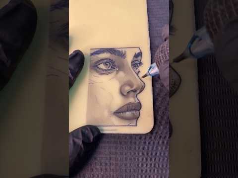 Cómo Tatuar Sombreado y Líneas Shading Tattoo / Tatuaje Puntillismo Arrastre #shorts #youtubeshorts