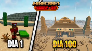 SOBREVIVÍ 100 Días en un DESIERTO INFINITO en MINECRAFT HARDCORE