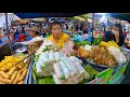 So yummy yellow pancake spring rolls noodles  best cambodian street food  phnom penh