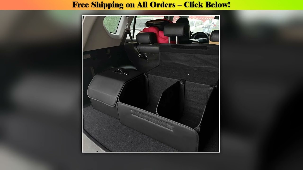 Storage Box PU Leather Multipurpose Collapsible Car Trunk Storage Organizer Car Trunk Organizer Sto