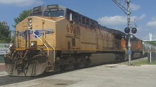 UP 6947 w/ BNSF Power Leads a Sand Train, Davenport, IA