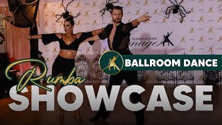 Rumba ballroom dancing showcase Danielle and Lacho HallowGala Image Ballroom Dallas Texas