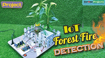 Forest Fire Detection Automatic Light Control ,Temperature Monitoring With IoT||ZerOne Projects