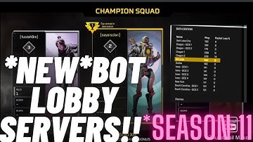 APEX LEGENDS! New Bot LOBBY Servers! BOTS EVERY GAME! MUST WATCH! SEASON 11
