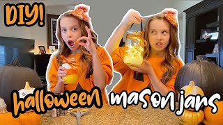 Diy Halloween Candy Corn Craft Mason Jar Halloween Lantern Halloween Crafts Findingsoso