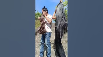 Hai vợ chồng nối tóc giả giữa trời nắng chói chang #tockep #tocgiacaocapvinhkt