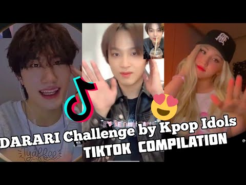 KPOP idols and TREASURE did DARARI Challenge | Tiktok Compilation
