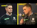 Luke Woodhouse REACTS to his 4-1 win over Andrew Gilding at the PDC World Championships