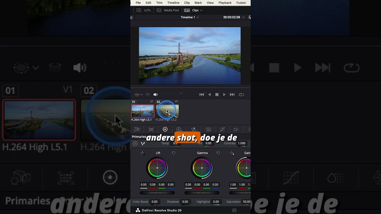Snel de Color Look kopiëren in DaVinci Resolve!