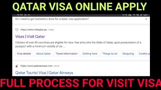 Qatar Visa Online Apply ?? Visit Visa kaise apply karein ? Qatar Visa Latest News Today  Qatar News