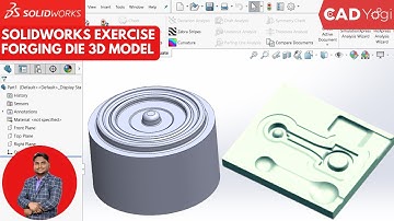 How to make forging die 3D Model, Part 2, #solidworkstutorial