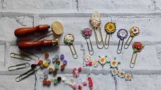 Altered Paperclips using Wax Seals and Mulberry Paper Flowers - Junk Journals & Planners - Craspire