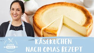 Käsekuchen | Quarkkuchen | Käsekuchen mit Boden aus Mürbeteig 😍 I Einfach Backen