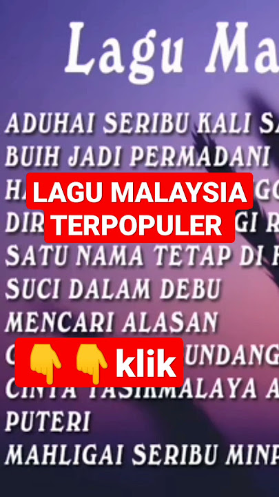 LAGU MALAYSIA TERPOPULER - ADUHAI SERIBU KALI SAYANG
