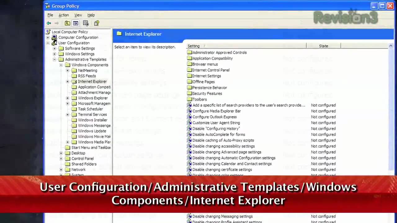 Explorer Locking Down IE Tekzilla Daily Tip YouTube