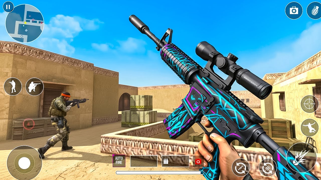 FPS Encounter Shooting — 3D-шутер Commando — геймплей для Android