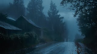 Your Ticket to a Better Sleep: Rainstorm and Thunder Sounds on the Roof in the Misty Forest at Night