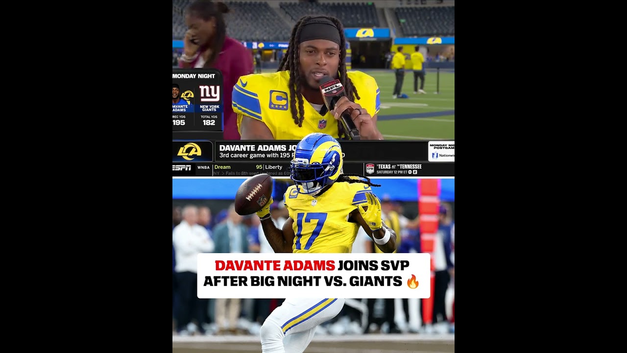 Davante Adams joined SVP to discuss his big night on MNF 🔥