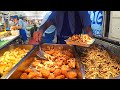 Italy Street Food. Fried Fish, Seafood and Donuts Cooked Fast on the Road