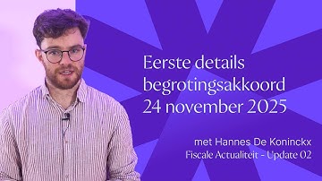 Eerste details begrotingsakkoord 24 november 2025