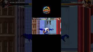 War Machine vs Sabretooth 🔥 Epic Fight Gameplay #Shorts #SuperheroBattle #ArcadeGame #GamingShorts