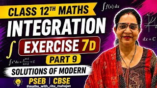 CLASS 12TH MATHS// INTEGRATION//EXERCISE 7d // PART 9 // SOLUTIONS OF MODERN //PSEB// CBSE