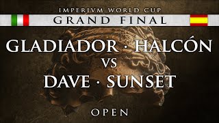 IMPERIVM WORLD CUP GRAND FINAL · Gladiador · Halcón vs Dave · Sunset