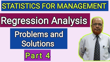 Statistics for Management I Regression Analysis I Problems and Solutions I Part 4 I Khans Commerce
