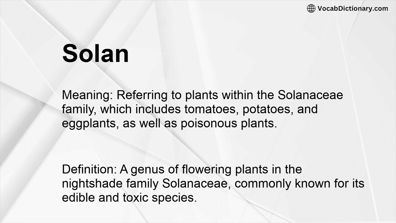 Solan Meaning - YouTube