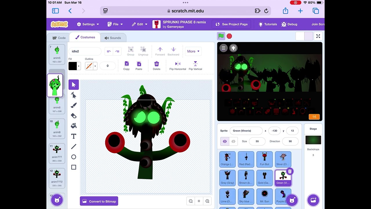 I Made my Own Phase 8 Sprunki On Scratch (01)