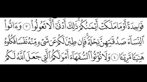 سورة النساء آية 4