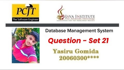 Database Question 21 | Database Management System | Heidi SQL | 1st Year | Java Institute