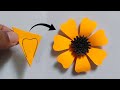 Easy paper flower craft idea  beautiful paper flower making  how to make paper flower  diy craft