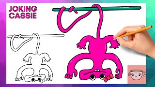 How To Draw Joking Cassie - Garten of Banban | Easy Step By Step Drawing Tutorial screenshot 3