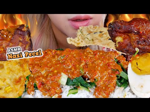 ASMR 🍗💥AYAM GEPREK BENSU NASI DAUN JERUK 🤩 SPICY CRUSHED FRIED CHICKEN LIME LEAVES RICE
