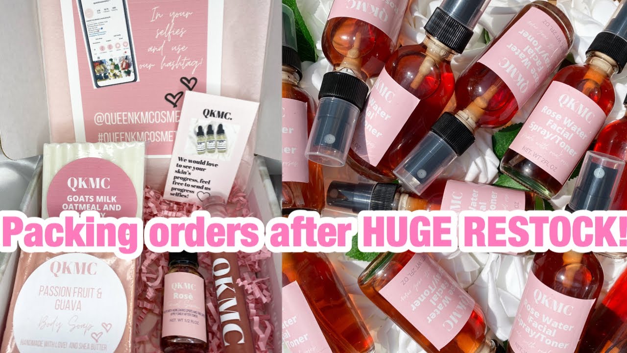 PACKING ORDERS AFTER A HUGE RESTOCK! Life of a entrepreneur