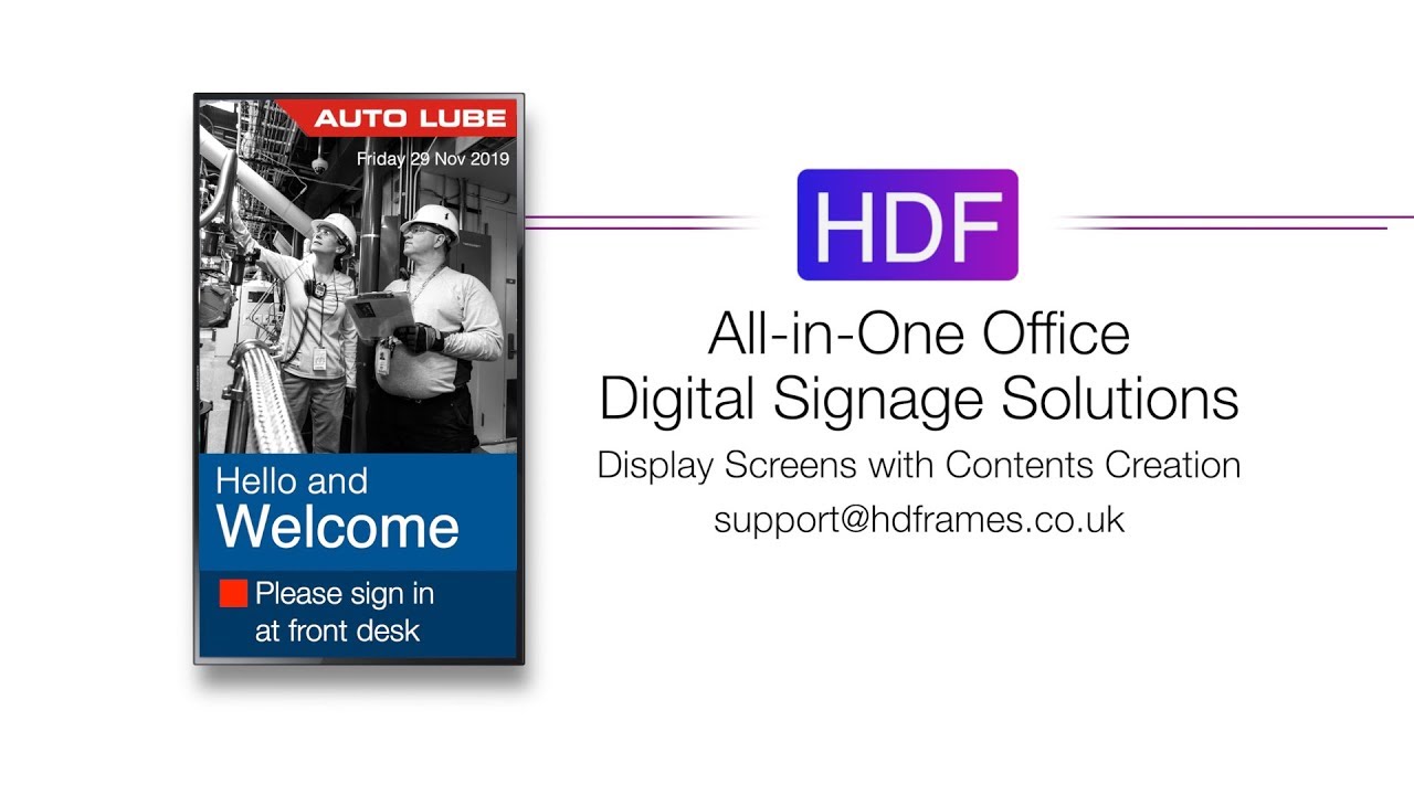Office Digital Signage Solution - Digital Signage - Corporate Digital Signage - HDF