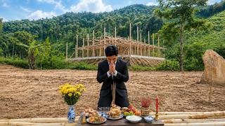 Crazy CEO, a spiritual groundbreaking ceremony before building the wooden house