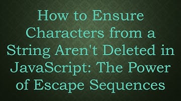 How to Ensure Characters from a String Aren