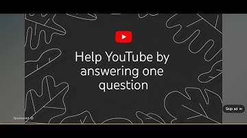 Help YouTube by answering one question