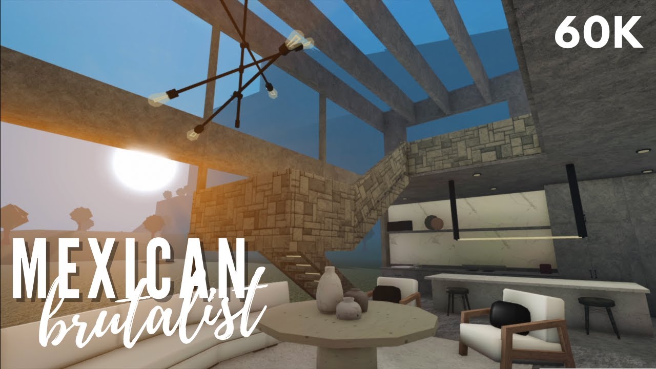 Bloxburg| Mexican Inspired Brutalist Architectural Home |60k - YouTube