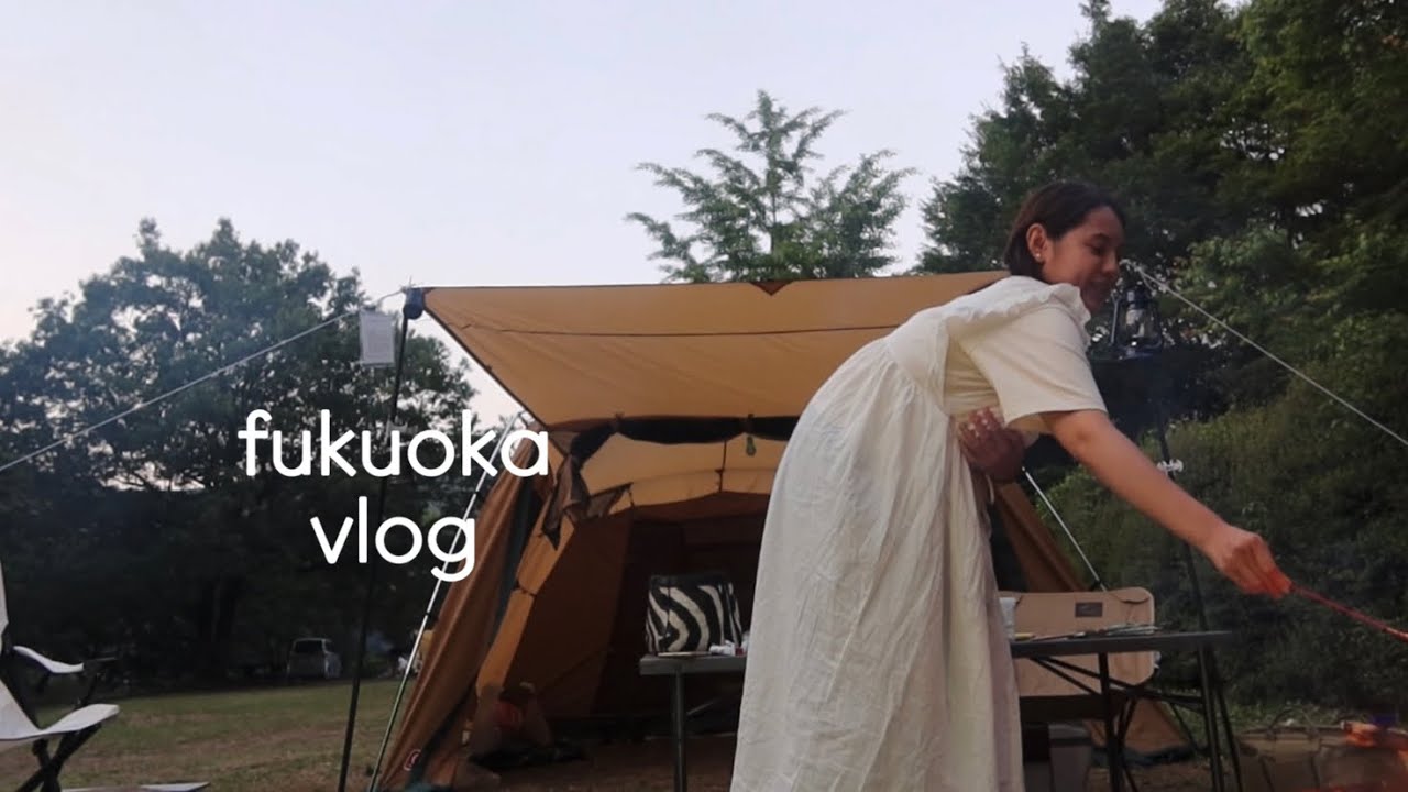 일본캠핑 | 더운날 비빔면, 꼬치구이 해먹은 초여름 캠핑