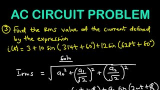 38 - AC CIRCUITS PROBLEM 3 & 4 | Find the RMS value of an Alternation Quantity (Voltage & Current)|