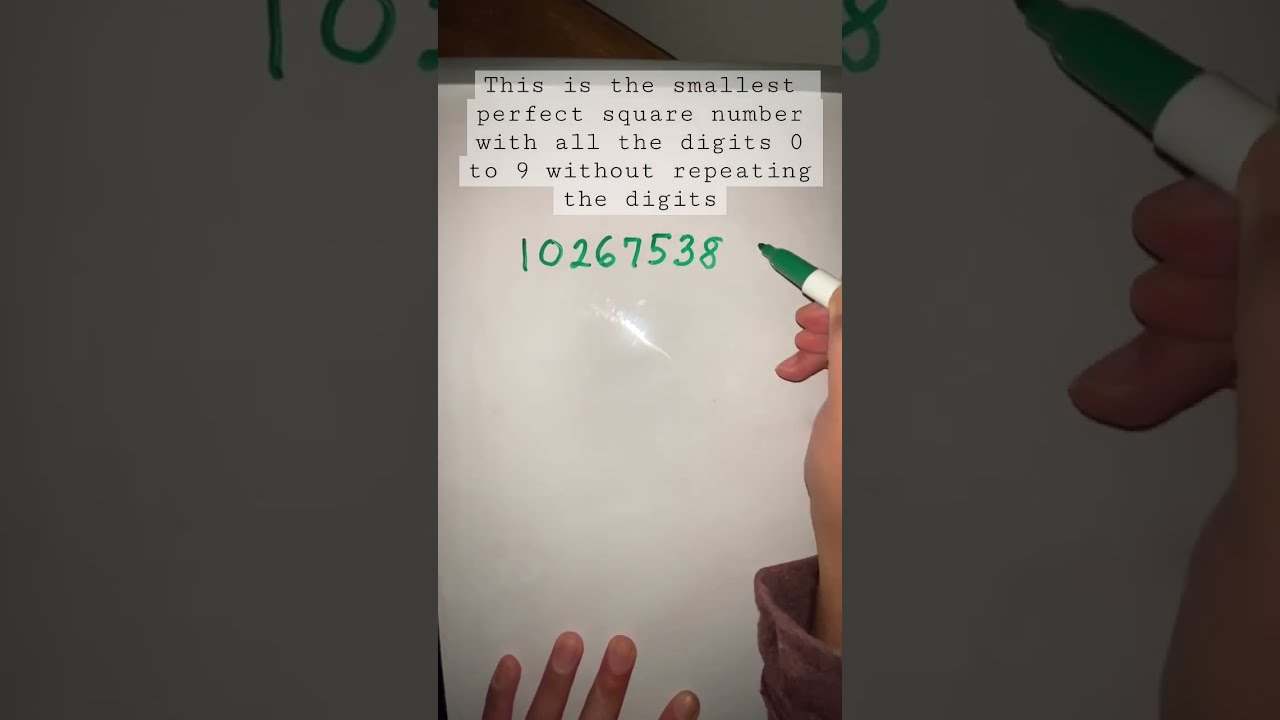 Smallest Perfect Square Number YouTube Smallest Perfect Square Number YouTube