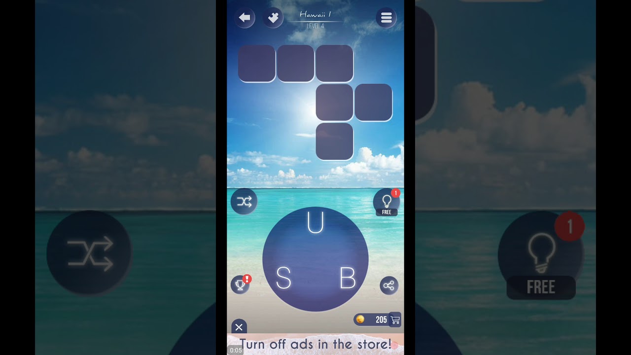 WORD BEACH LEVEL 4 ANSWERS