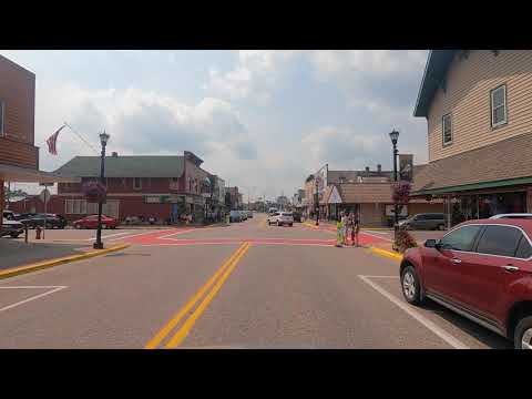 Driving through Eagle River, Wisconsin 7-29-2021 4K