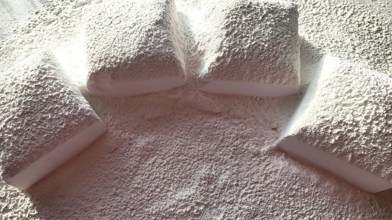 Cornstarch & Baby Powder Overloaded LL Buttr Gym Chalk Blocks ♡ ASMR ...