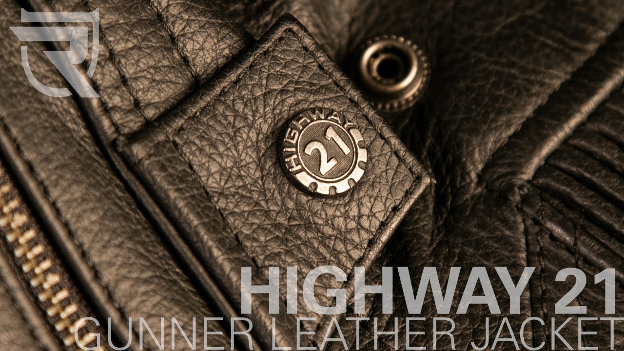 HIGHWAY 21 Gunner Leather Motorcycle Jacket - Zippered Vents, CE Armor, Unisex Riding Gear For All Seasons